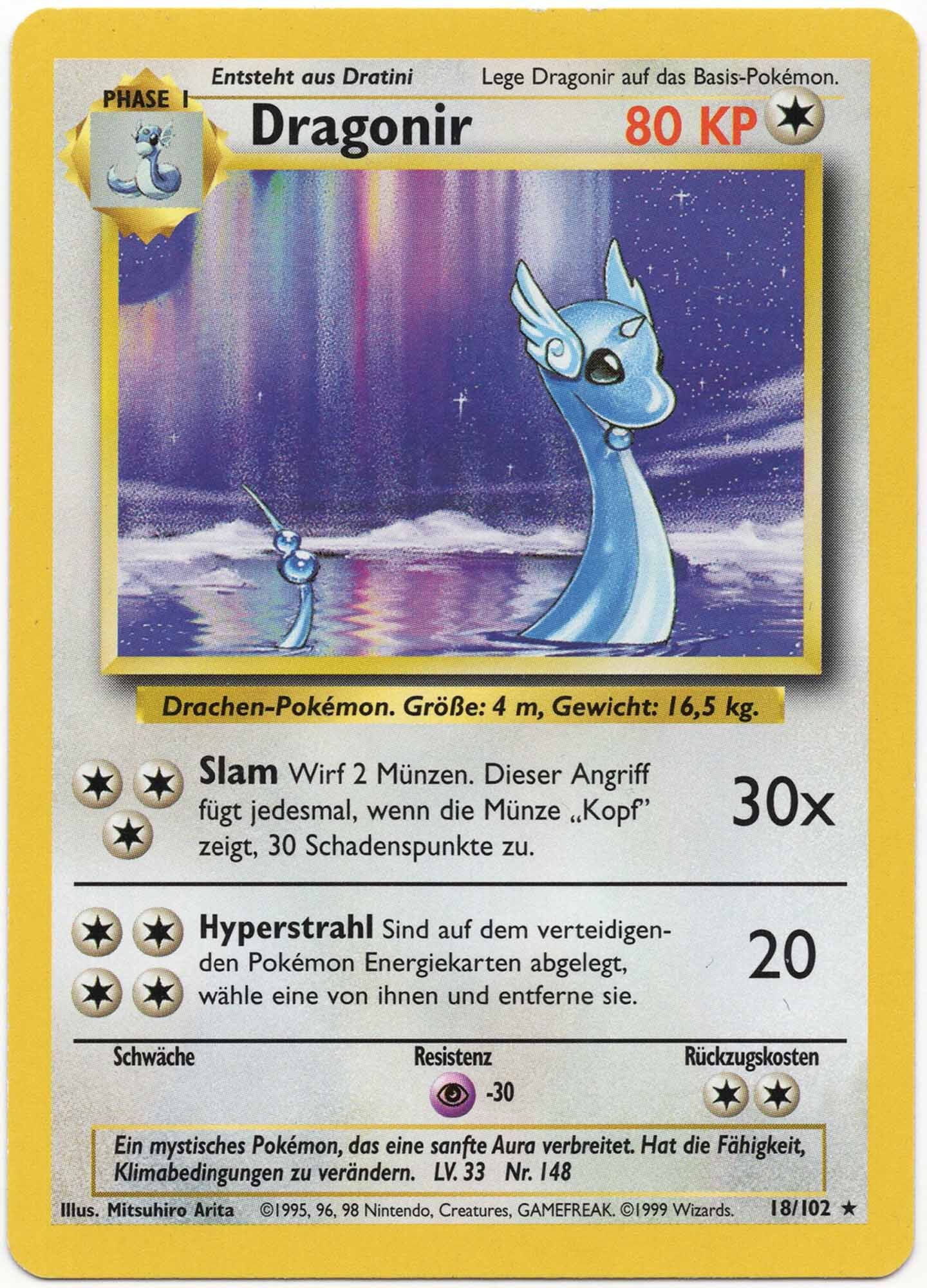 Dragonir - 18/102 - Pokémon TCG - Lightly Played