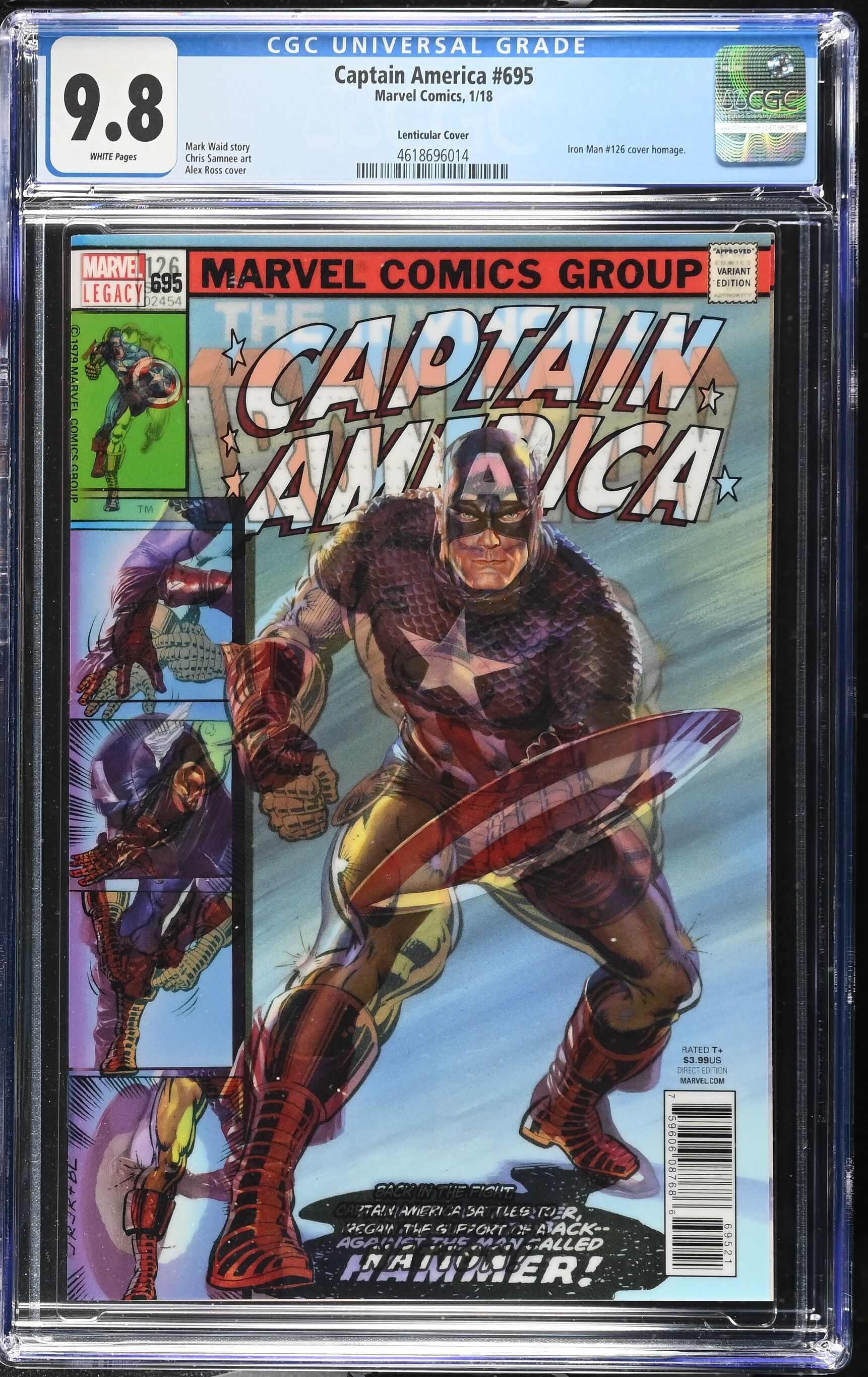 Captain America #695 CGC 9.8 Lenticular Cover Captain America #695 CGC 9.8 Lenticular Cover