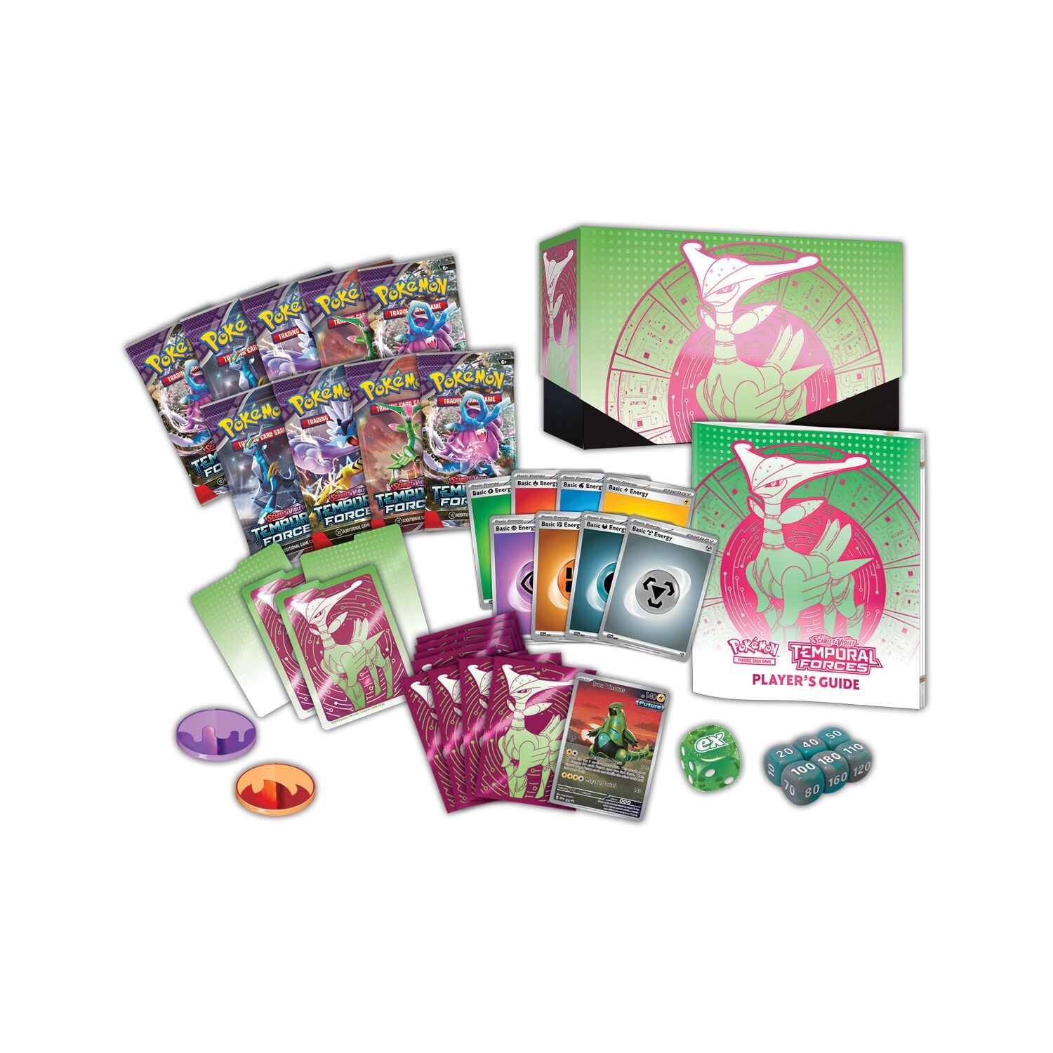 Pokémon TCG: Scarlet & Violet Temporal Forces Iron Leaves Elite Trainer Box - EN