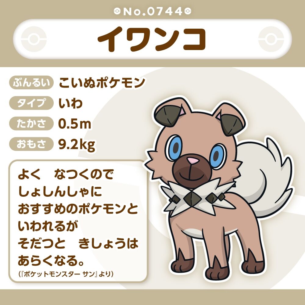 Rockruff Sitting Cuties Plush - 15.0 cm