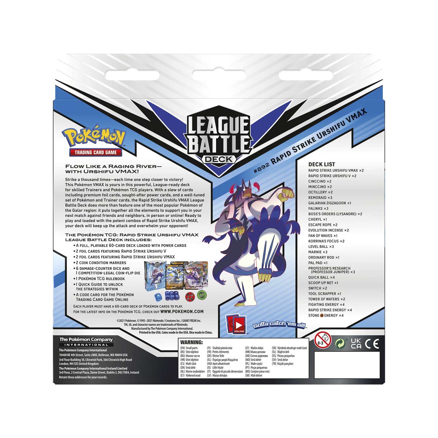 Pokémon League Battle Deck Rapid Strike Urshifu VMAX - EN