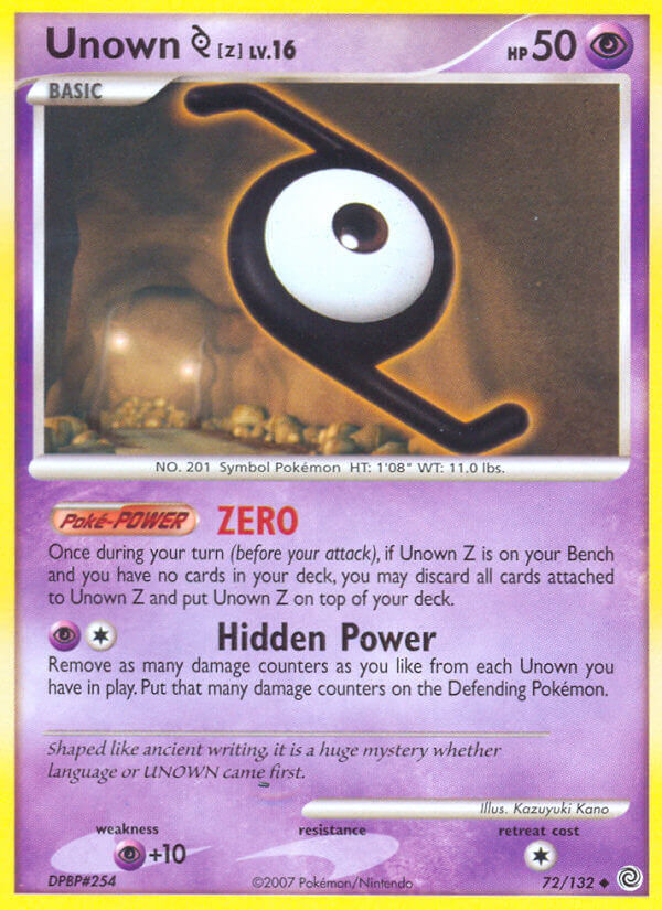 Unown Z - 72/132 - EN Unown Z - 72/132 - EN