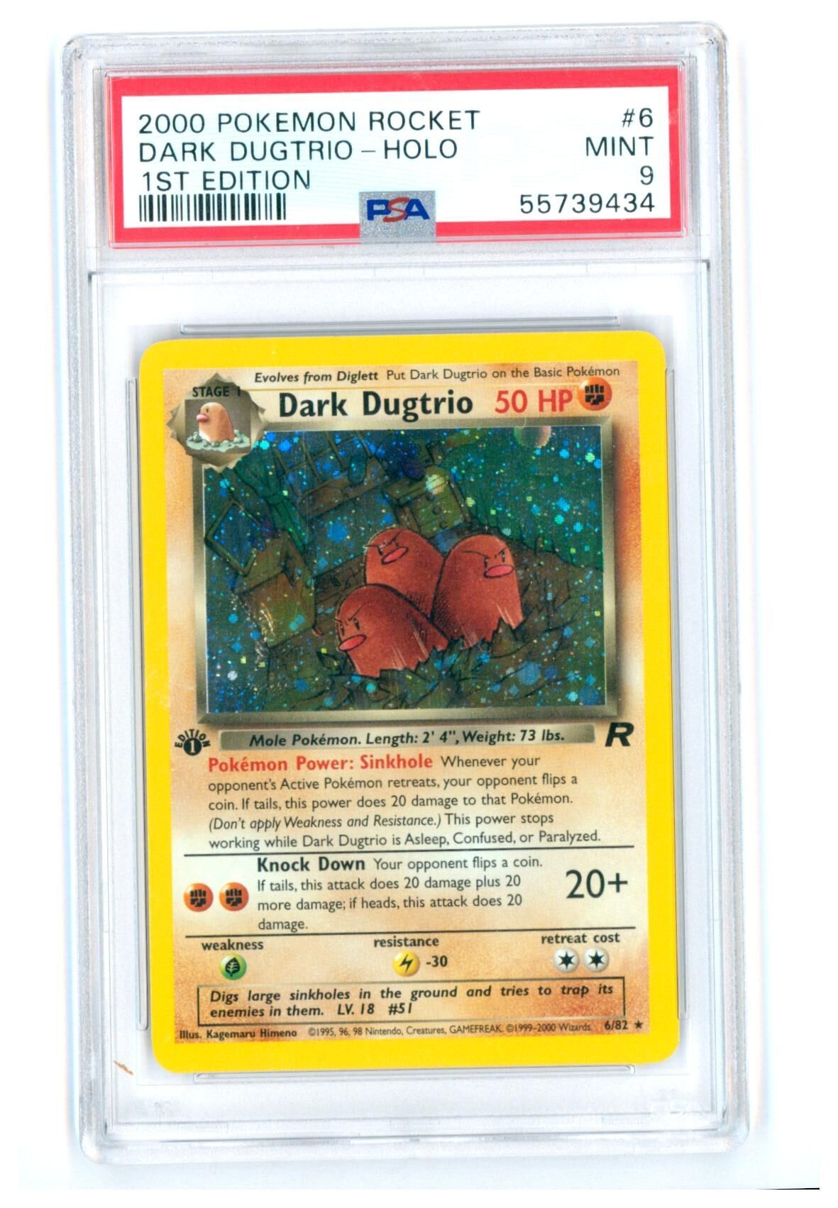 Dark Dugtrio #6 - Pokemon Rocket - Holo - 1st Edition - PSA 9 MINT - Pokemon Dark Dugtrio #6 - Pokemon Rocket - Holo - 1st Edition - PSA 9 MINT - Pokemon