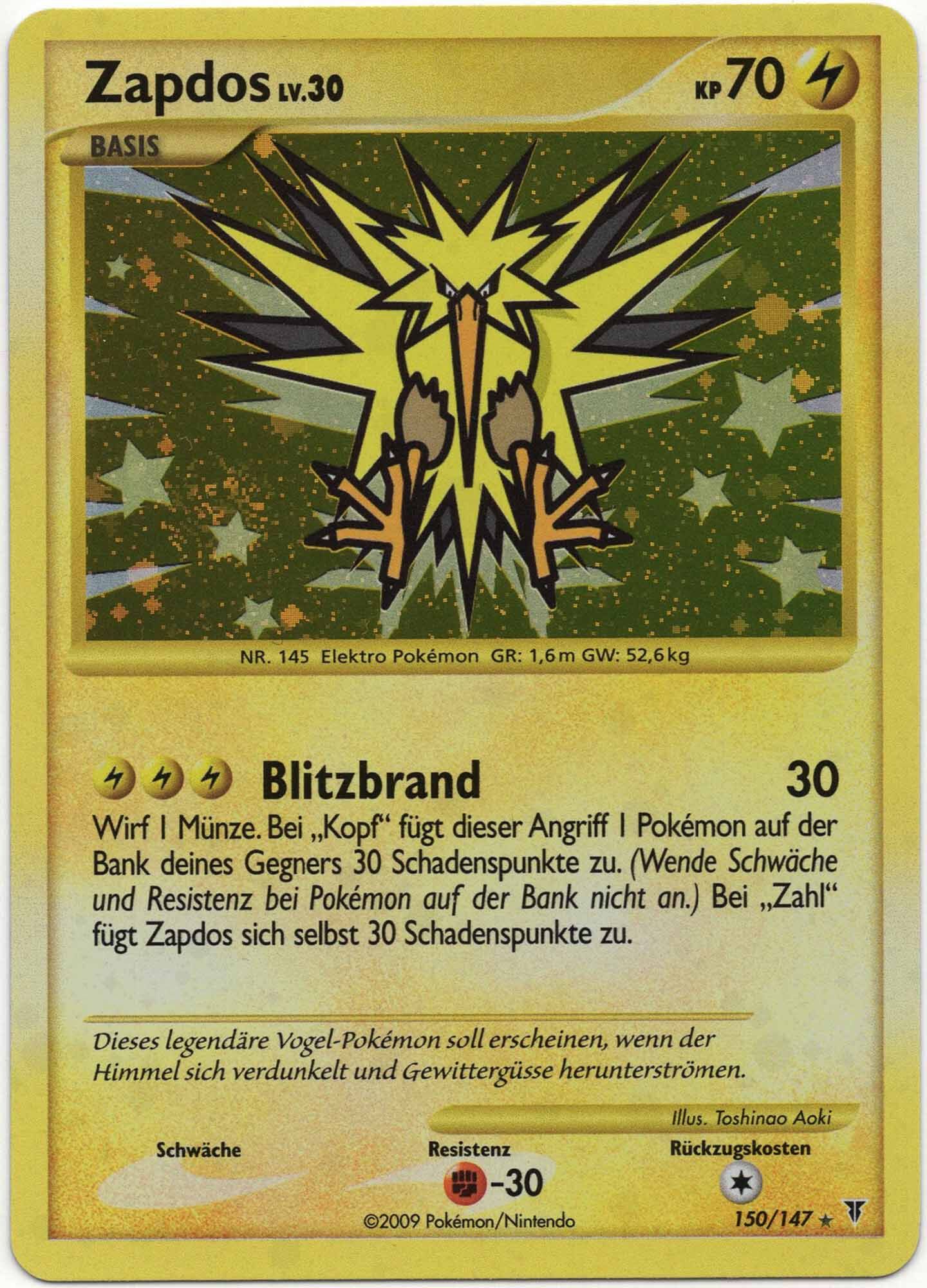 zapdos-lv-30-150-147-poke-mon-tcg-near-mint Zapdos LV.30 - 150/147 - Pokémon TCG