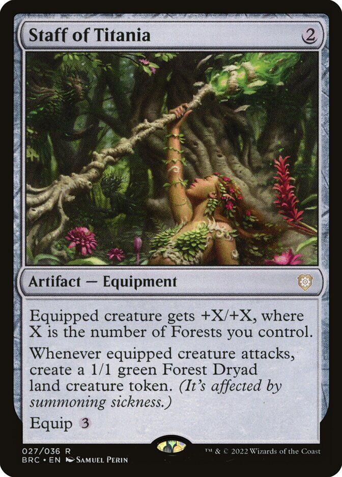 Staff of Titania - BRC 27 - Foil - EN - NM Staff of Titania - BRC 27 - Foil - EN - NM