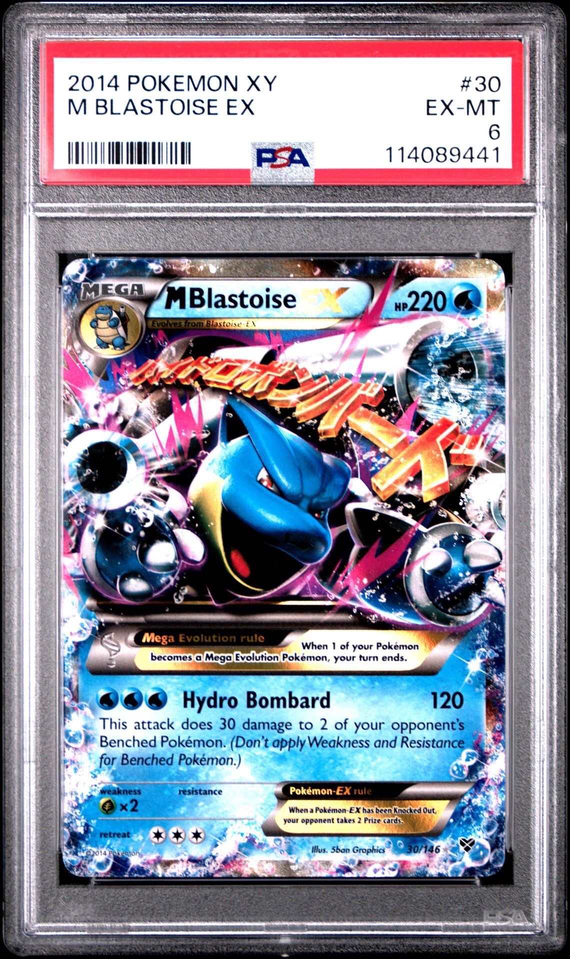 2014 POKEMON XY 30 M BLASTOISE EX - PSA 6 EX-MT - Pokémon 2014 POKEMON XY 30 M BLASTOISE EX - PSA 6 EX-MT - Pokémon