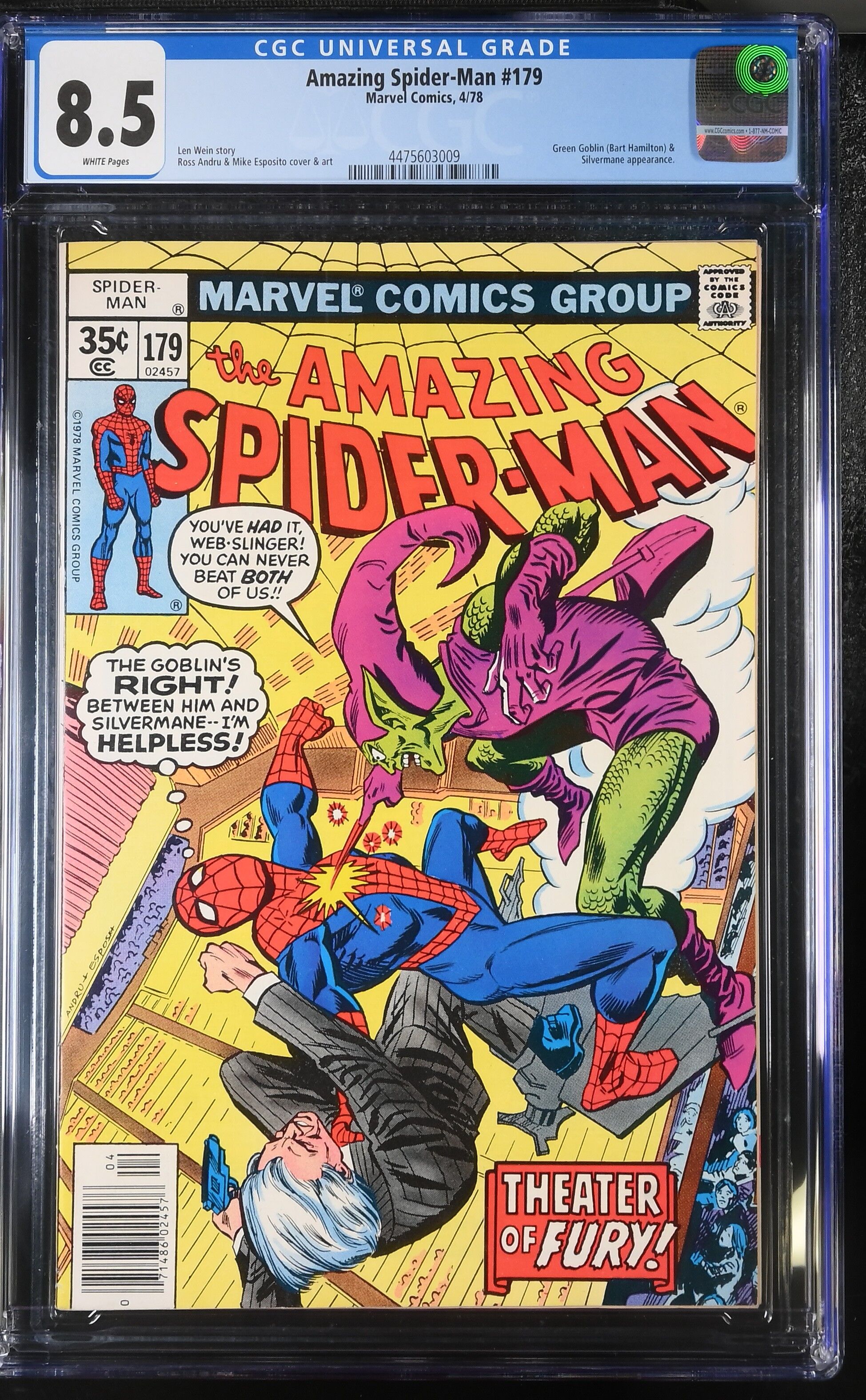 Amazing Spider-Man #179 CGC 8.5 Amazing Spider-Man #179 CGC 8.5