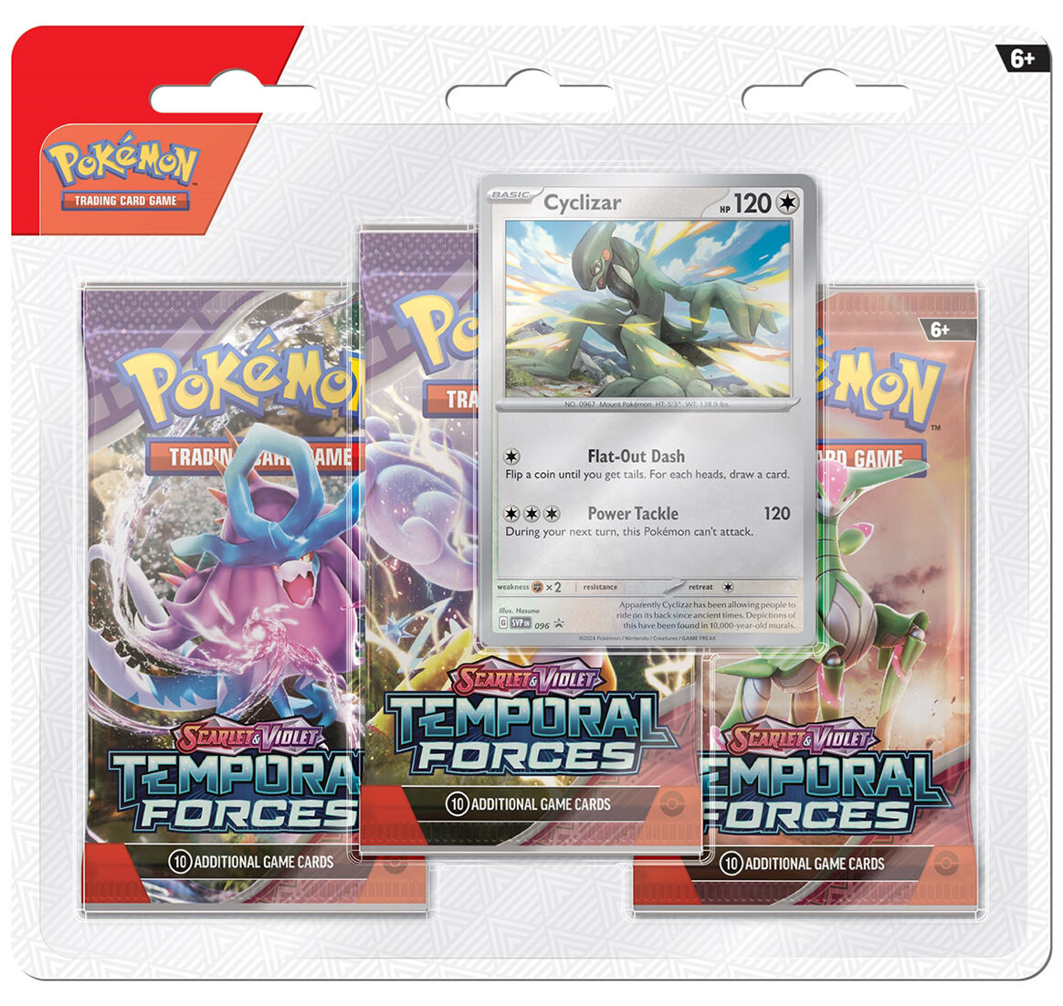 Pokémon TCG: Scarlet & Violet Temporal Forces Cyclizar 3-Pack Blisters - EN