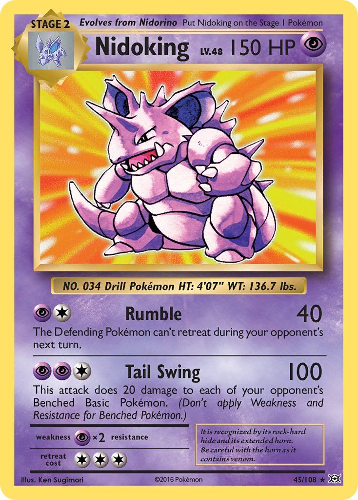 Nidoking - 45/108 - Pokémon TCG - Near Mint - EN
