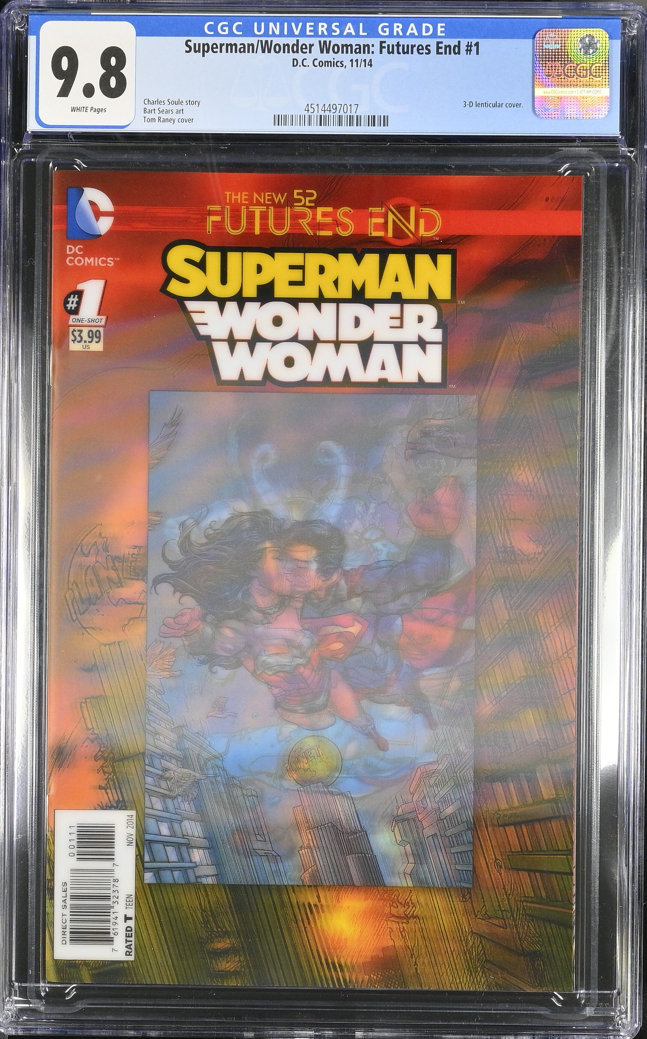 Superman/Wonder Woman: Futures End #1 CGC 9.8 3D Lenticular Cover Superman/Wonder Woman: Futures End #1 CGC 9.8 3D Lenticular Cover
