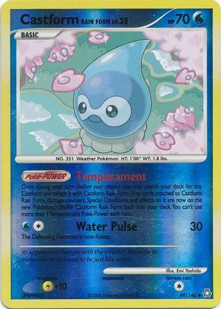 Castform Rain Form - 49/146 - Reverse Holo - EN