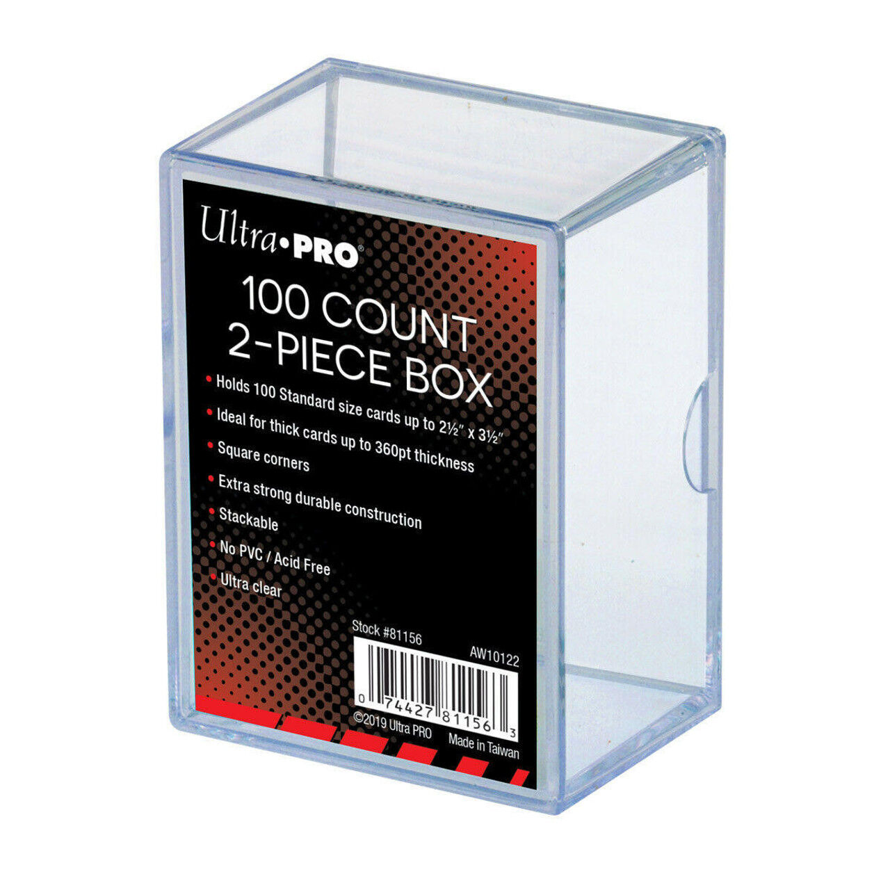 Ultra Pro - 2-Piece Storage Box 100 Cards - Clear
