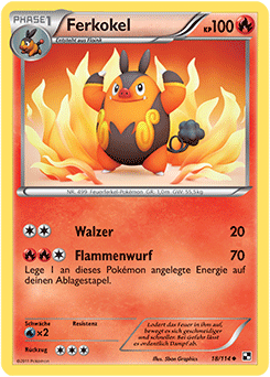 Ferkokel - 18/114 - Reverse Holo - Pokémon TCG - Near Mint - DE