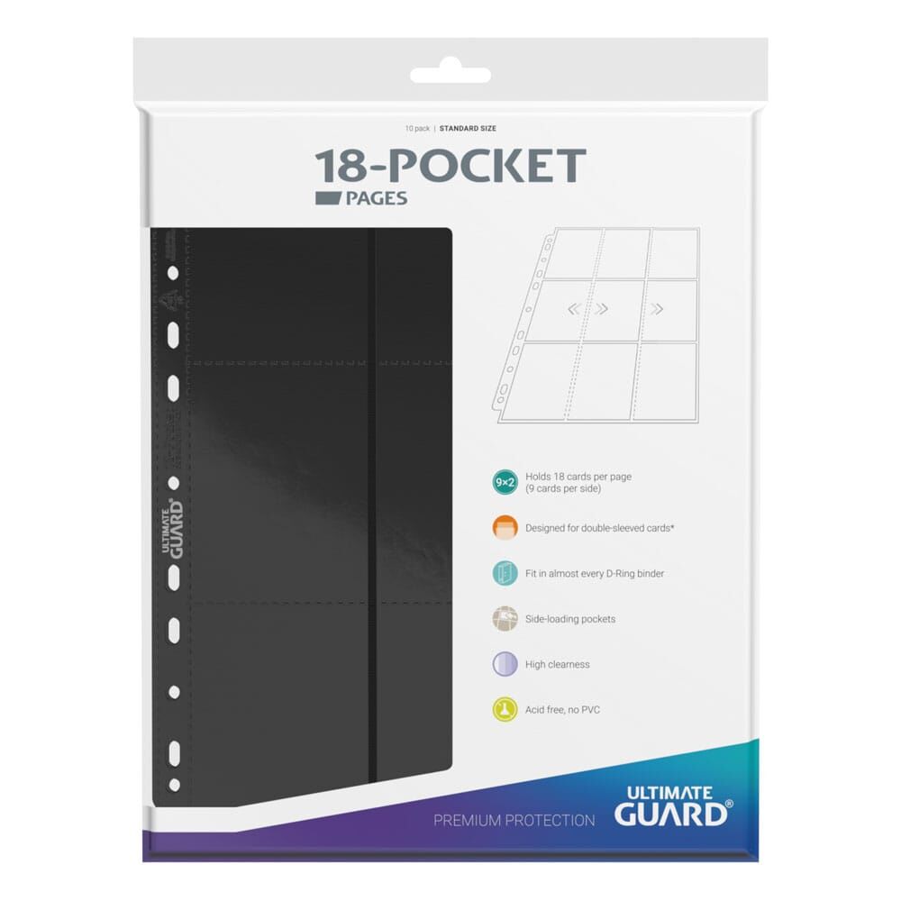 Ultimate Guard 18-Pocket Pages Side-Loading Schwarz (10)