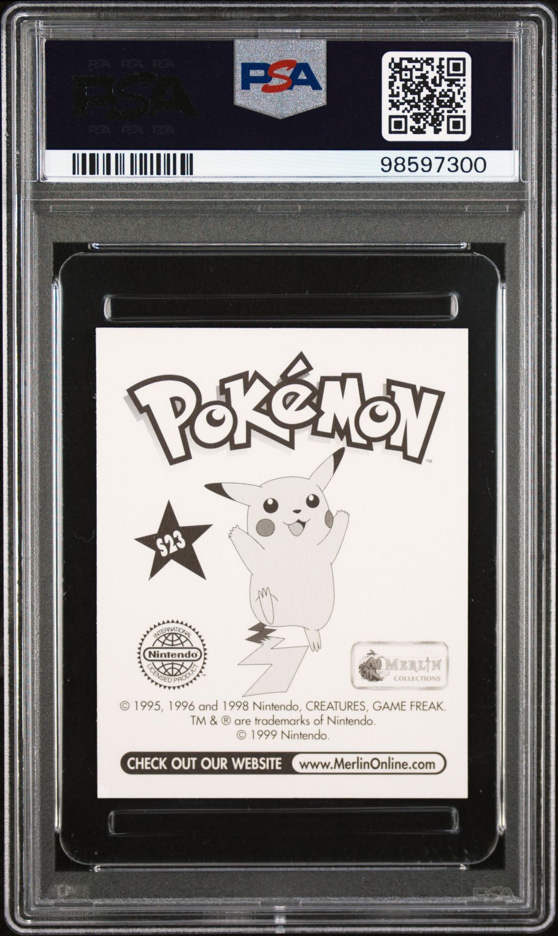 Mew S23 - Prism - 1999 Merlin Pokemon Sticker - PSA 9 MINT - Pokémon