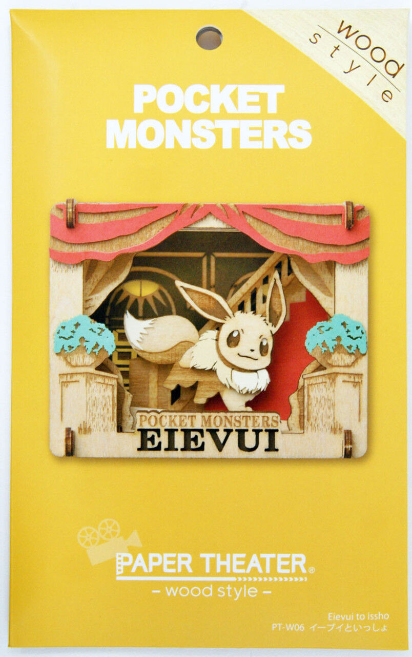 Ensky Paper Theater PT-W06 Wood Style Pokemon Eevee Ensky Paper Theater PT-W06 Wood Style Pokemon Eevee