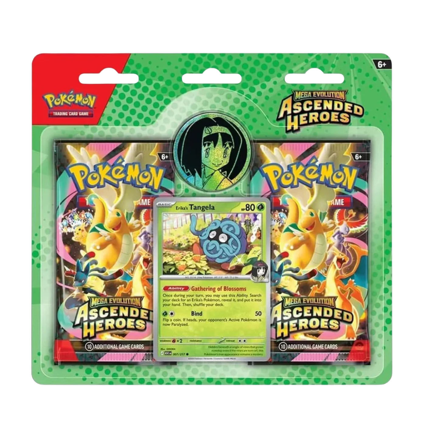 Pokémon TCG: Mega Evolution - Erhabene Helden Erika’s Tangela 2-Pack Blisters - DE Pokémon TCG: Mega Evolution - Erhabene Helden Erika’s Tangela 2-Pack Blisters - DE