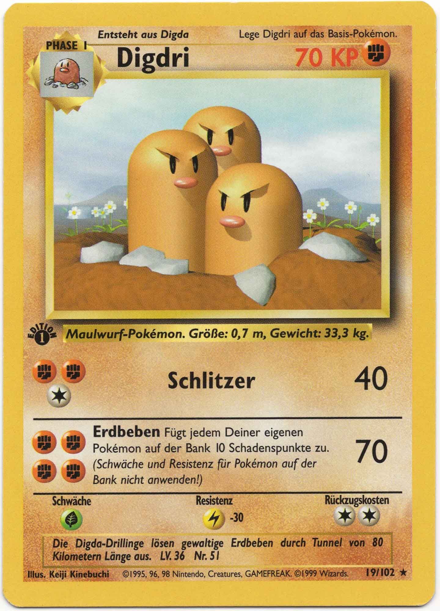 Digdri 19/102 1. Edition - Pokémon TCG