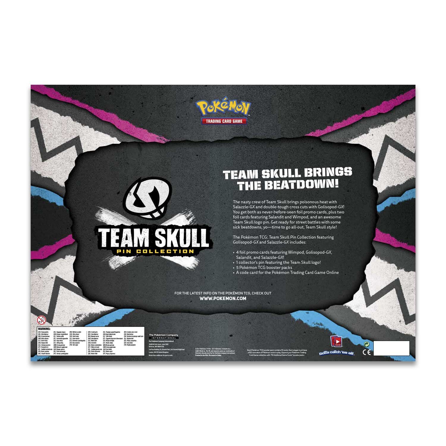 Pokémon Team Skull Pin Collection Box - EN