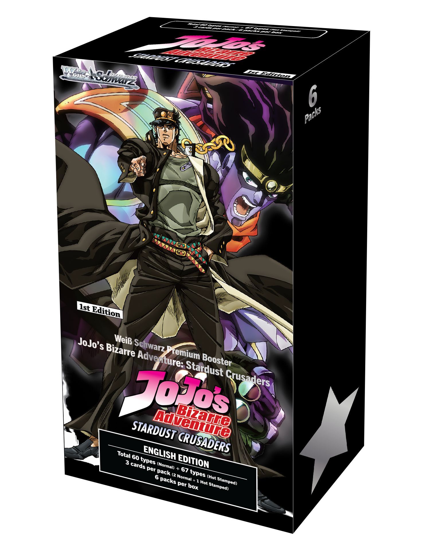 JoJos Bizarre Adventure: Stardust Crusaders Premium Booster Box (6 Packs) - Weiss Schwarz TCG - EN JoJos Bizarre Adventure: Stardust Crusaders Premium Booster Box (6 Packs) - Weiss Schwarz TCG - EN