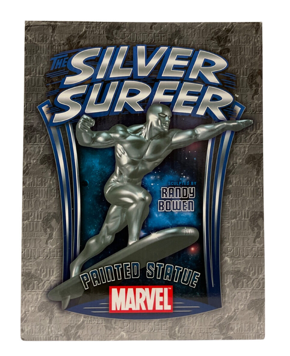 Silver Surfer Statue Galactus Scale 12" Painted 0866/2200 Silver Surfer Statue Galactus Scale 12" Painted 0866/2200