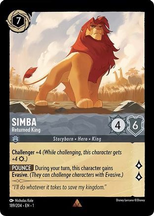 Simba - Returned King - 189/204 - EN