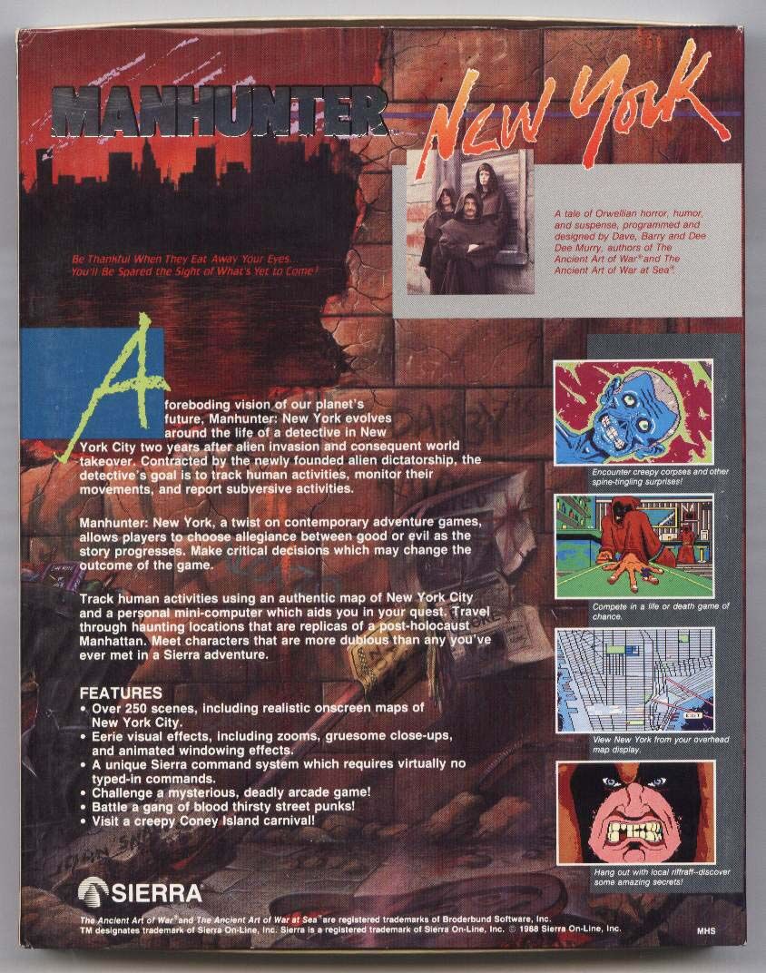 Manhunter Original PC Game 1988