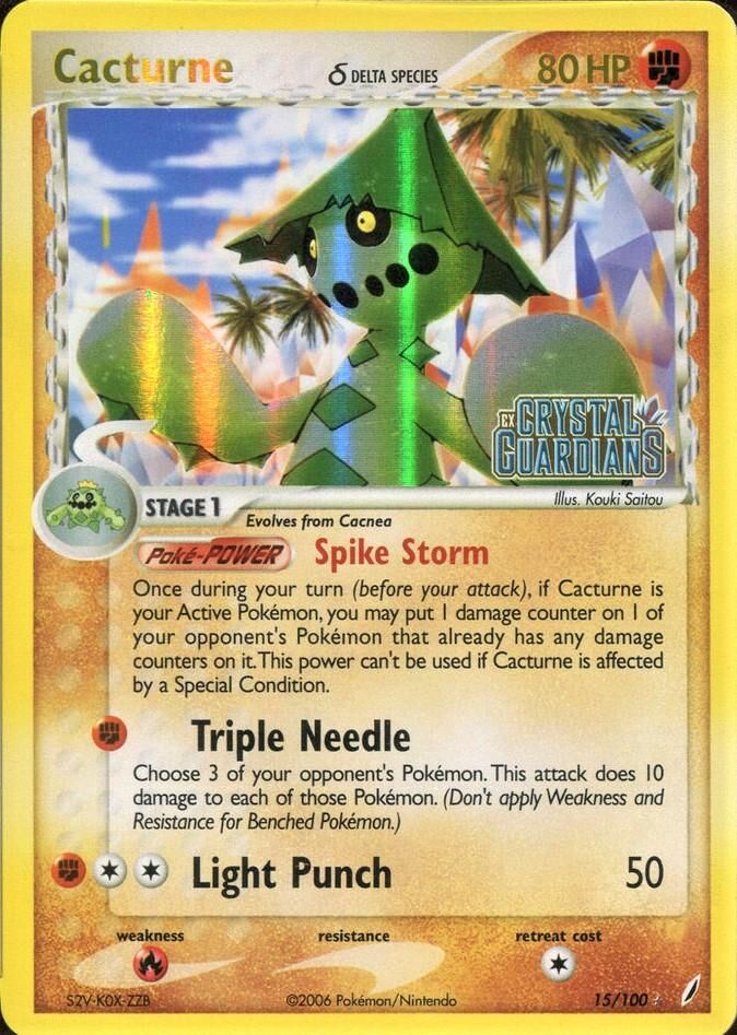 Cacturne - 15/100 - Reverse Holo - EN Cacturne - 15/100 - Reverse Holo - EN