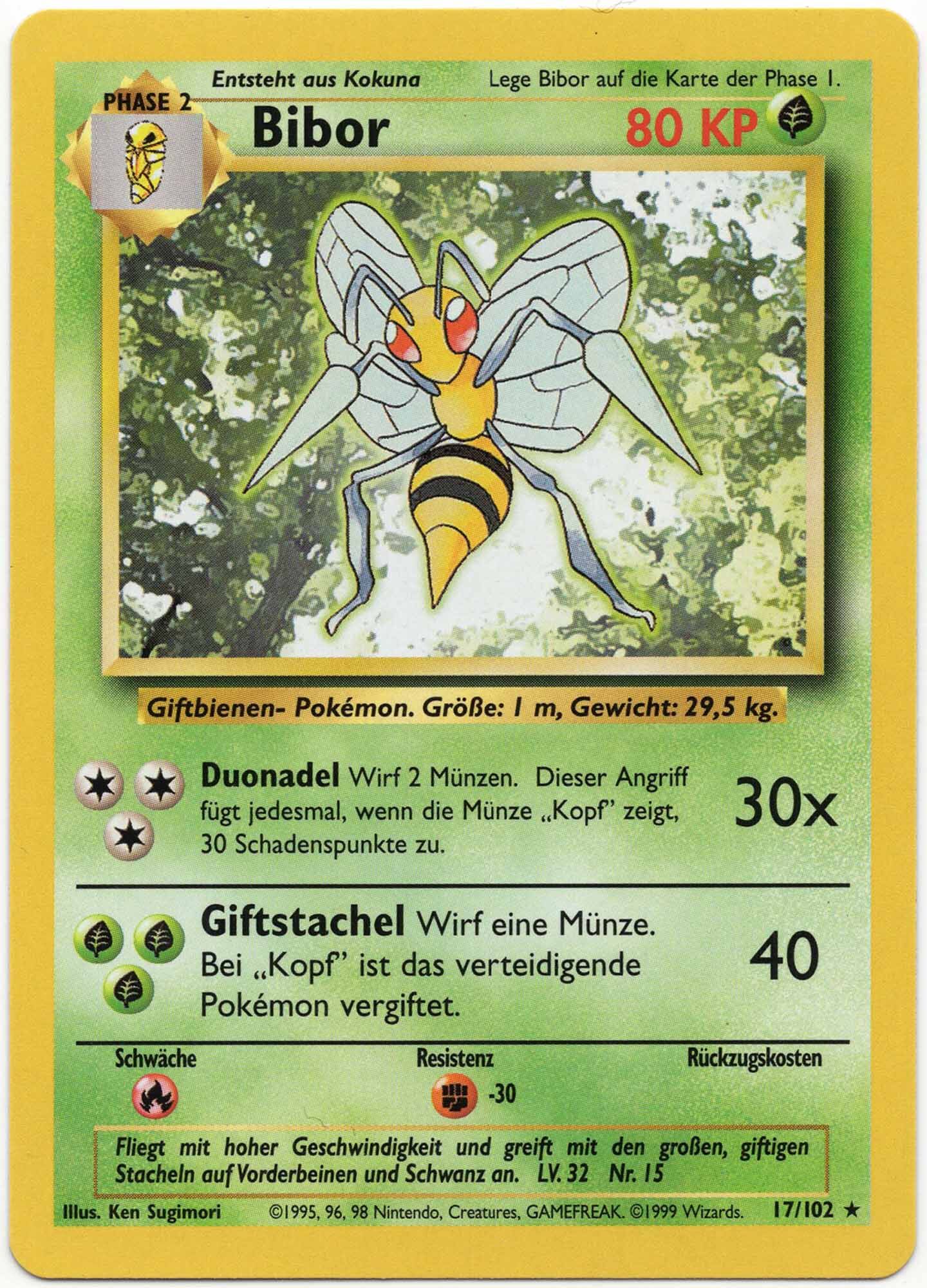 Bibor - 17/102 - Pokémon TCG - Near Mint