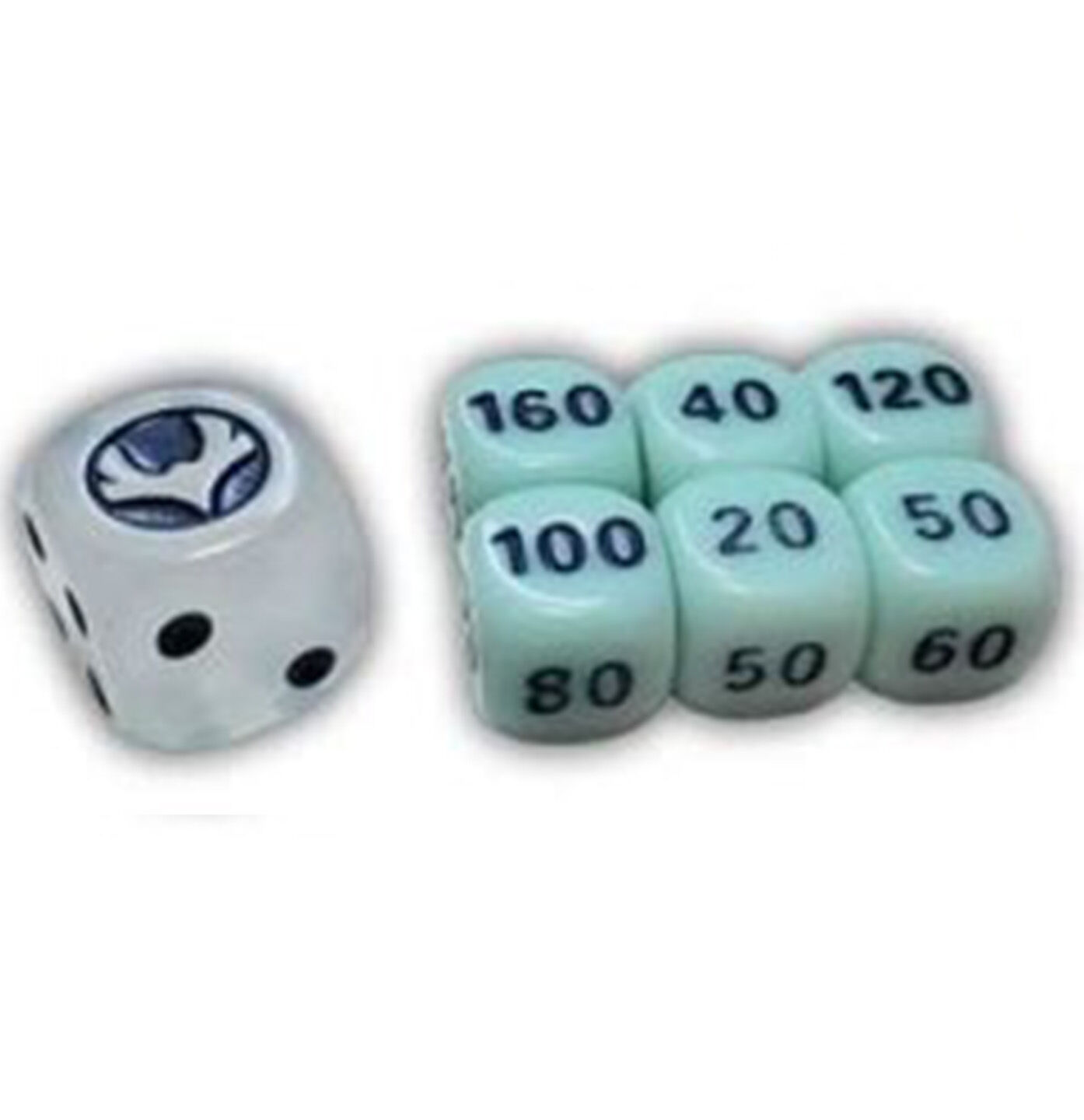 silver Silver Tempest Damage Counter Dice & Competition-legal Coin-Flip