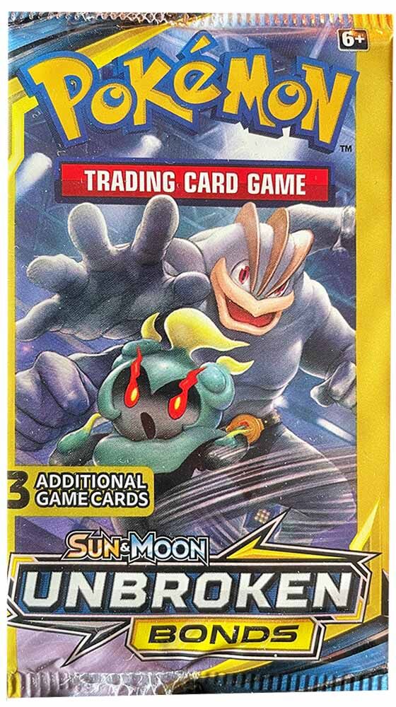 Pokémon Sun & Moon Unbroken Bonds 3-Cards/ 1 Booster Pack - EN