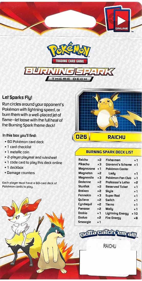 Pokémon XY BREAKthrough Burning Spark Theme Deck - EN