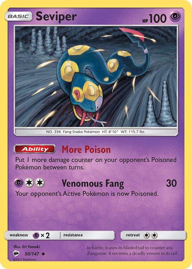 seviper-50-147-pokemon-tcg-lightly-played-en Seviper - 50/147 - Pokémon TCG - Lightly Played - EN