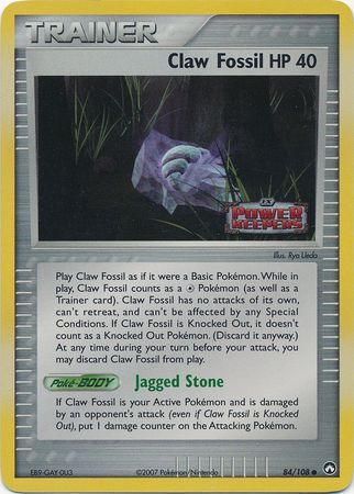 Claw Fossil - 84/108 - Reverse Holo - EN Claw Fossil - 84/108 - Reverse Holo - EN