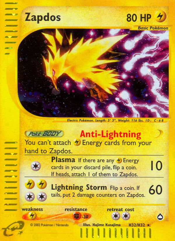 Zapdos - H32/H32 - Holo Rare - EN Zapdos - H32/H32 - Holo Rare - EN