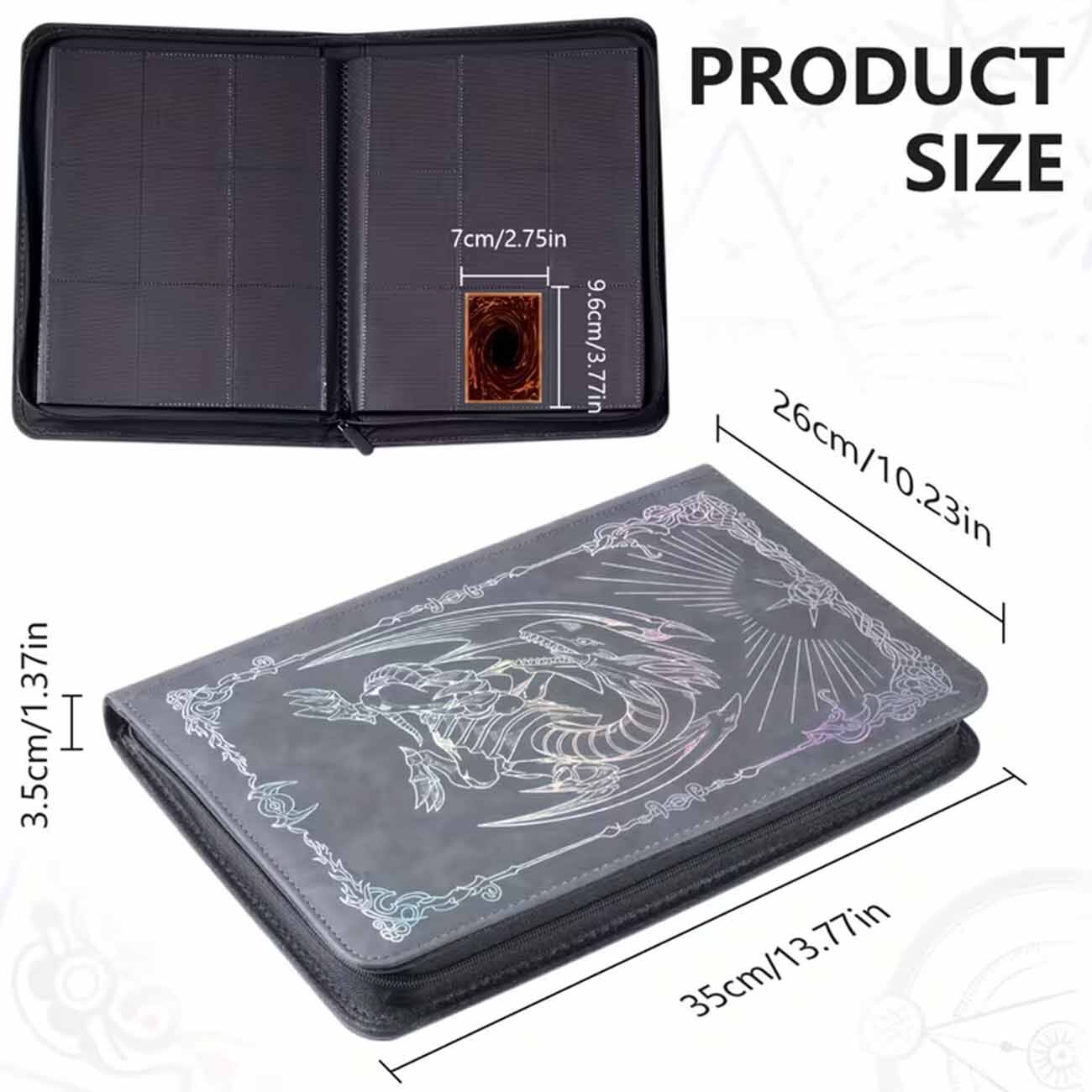 ZipBinder Ordner 9-Pocket Blue-Eyes White Dragon Black (540 Cards)