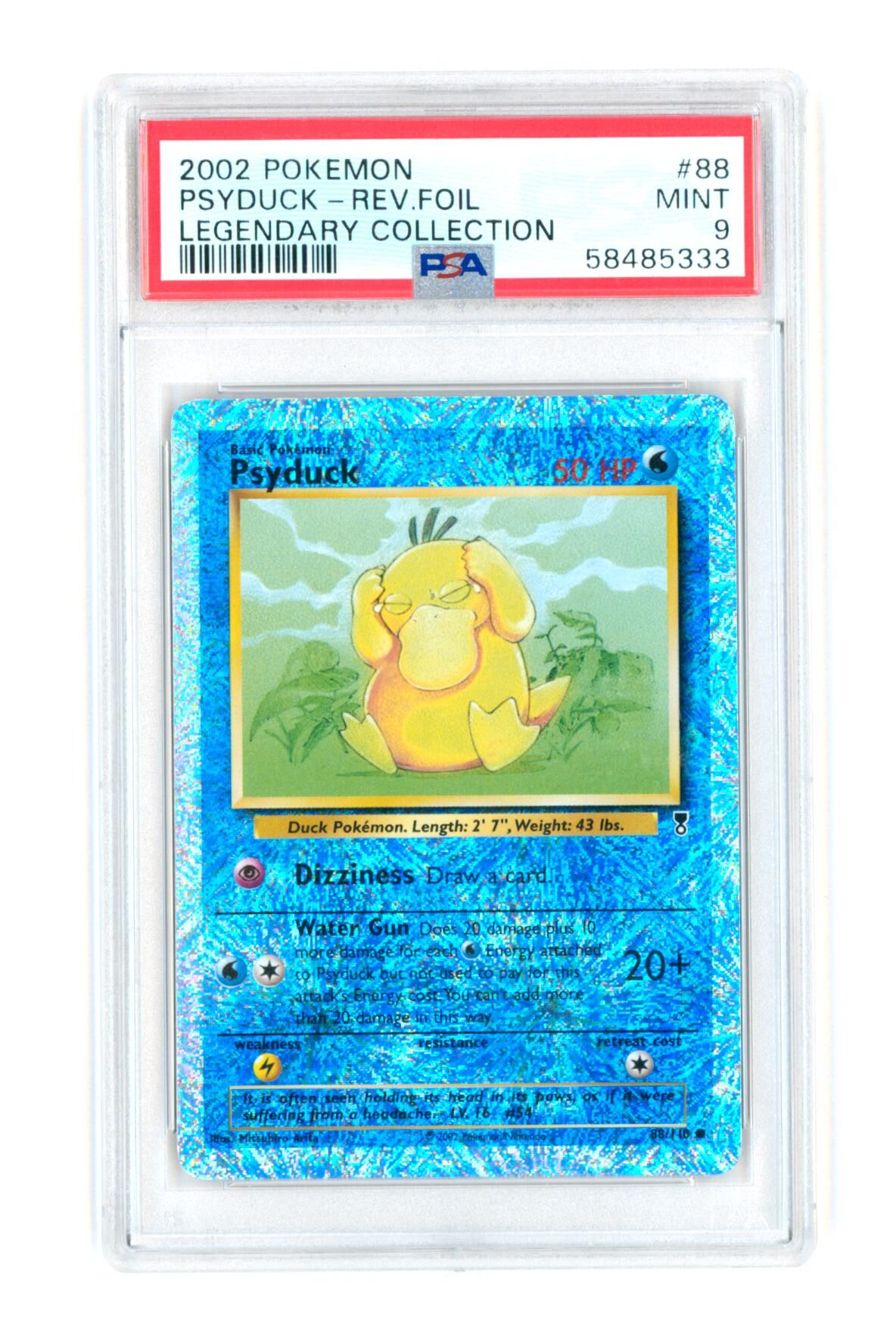 Psyduck 88/110 - Legendary Collection - Rev. Foil - 2002 - PSA 9 Mint - Pokémon