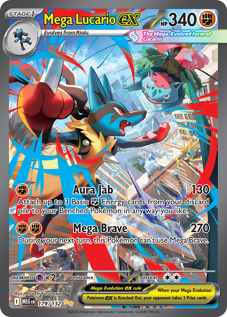 Mega Lucario ex - 179/132 - EN