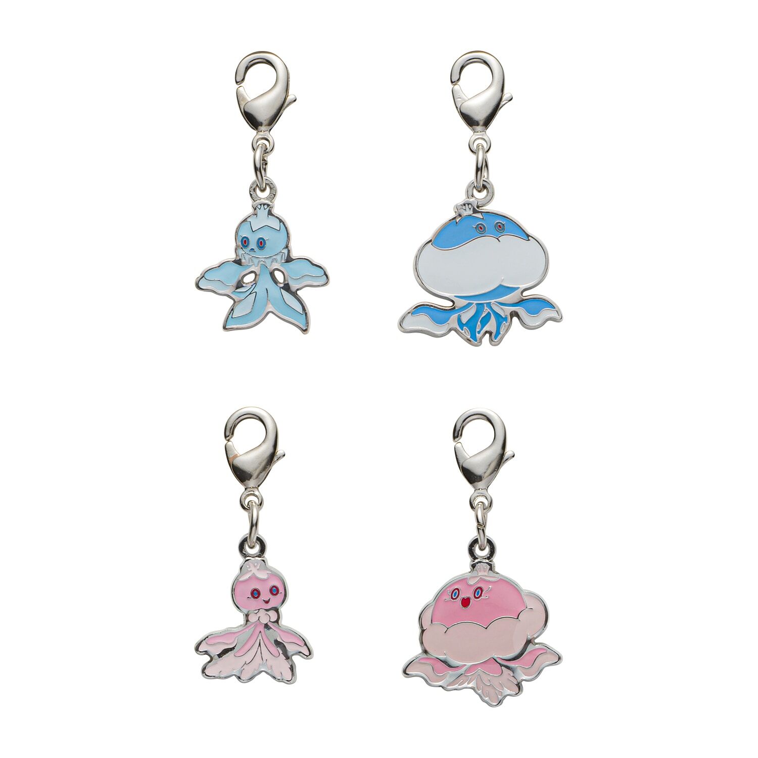 Pokemon Center - Frillish, Jellicent Schlüsselanhänger - 4 Stück Pokemon Center - Frillish, Jellicent Schlüsselanhänger - 4 Stück