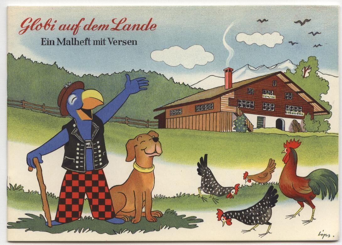 globi_auf_dem_lande_cover Globi auf dem Lande MALHEFT ca. 1950er Jahre