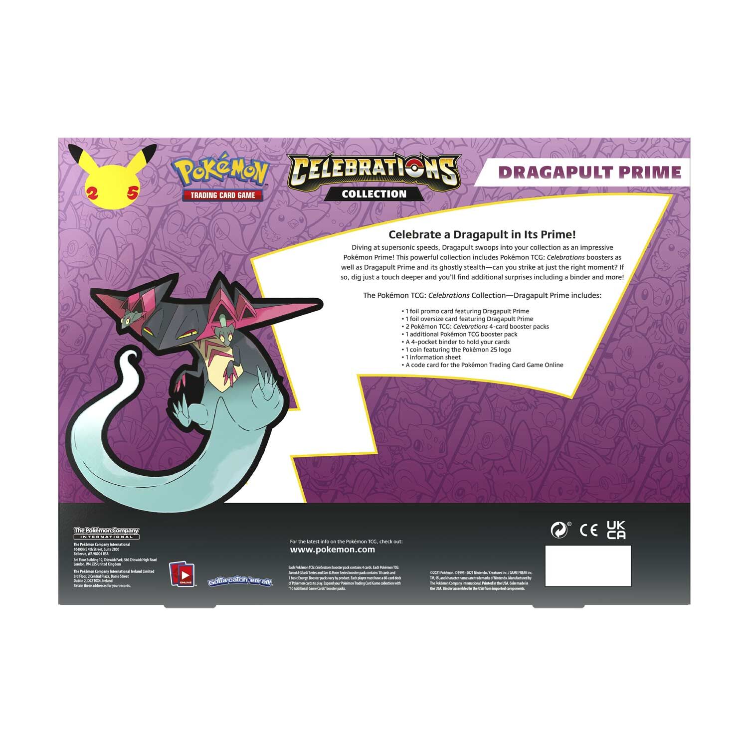 Pokémon 25th Anniversary Celebrations Dragapult Prime Collection Box - EN