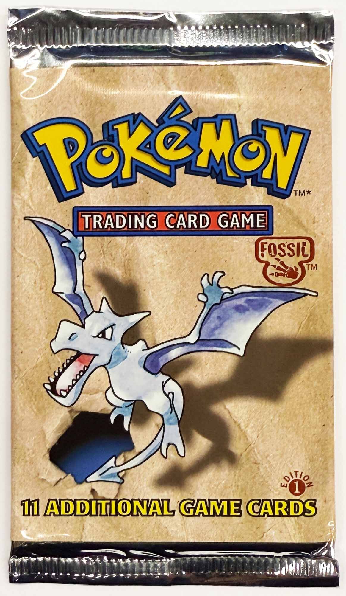 Pokémon Fossil 1st Edition Booster Sealed (Aerodactyl Artwork) - EN Pokémon Fossil 1st Edition Booster Sealed (Aerodactyl Artwork) - EN