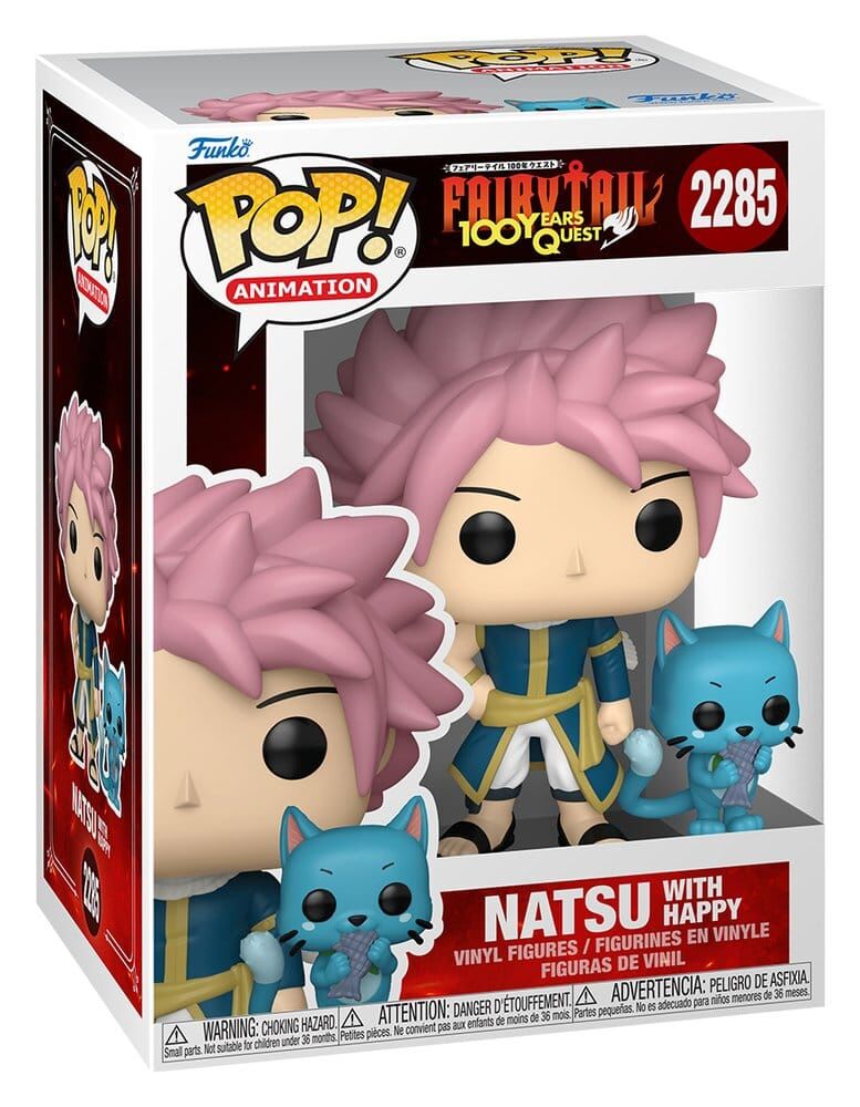 Fairy Tail-100 Years Quest POP! Animation Vinyl Figur Natsu & Happy 9 cm