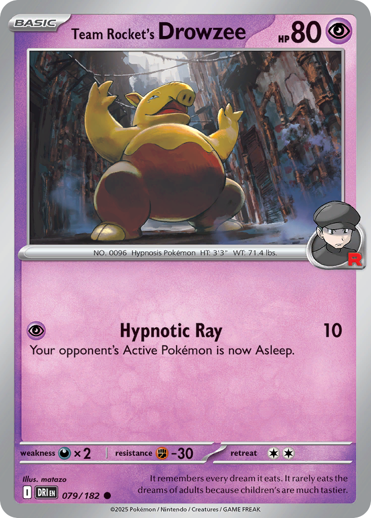 Team Rocket’s Drowzee - 079/182 - EN