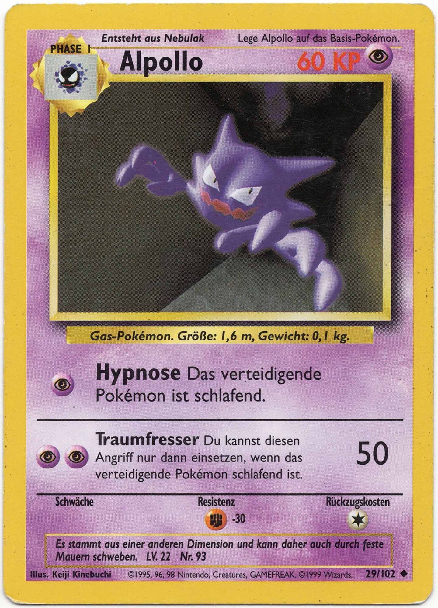 Alpollo - 29/102 - Pokémon TCG - Moderately Played