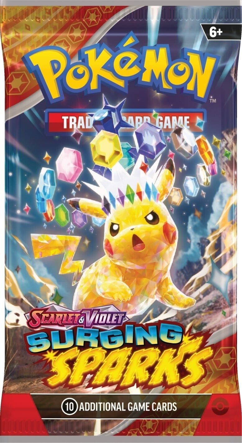 Pokémon TCG: Scarlet & Violet - Surging Sparks (SV08) Booster Pack - EN Pokémon TCG: Scarlet & Violet - Surging Sparks (SV08) Booster Pack - EN