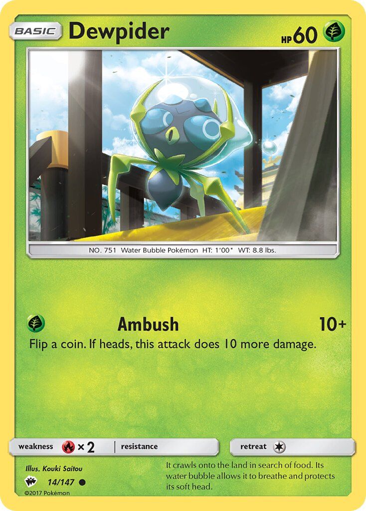 dewpider-14-147-pokemon-tcg-lightly-played-en Dewpider - 14/147 - Pokémon TCG - Lightly Played - EN