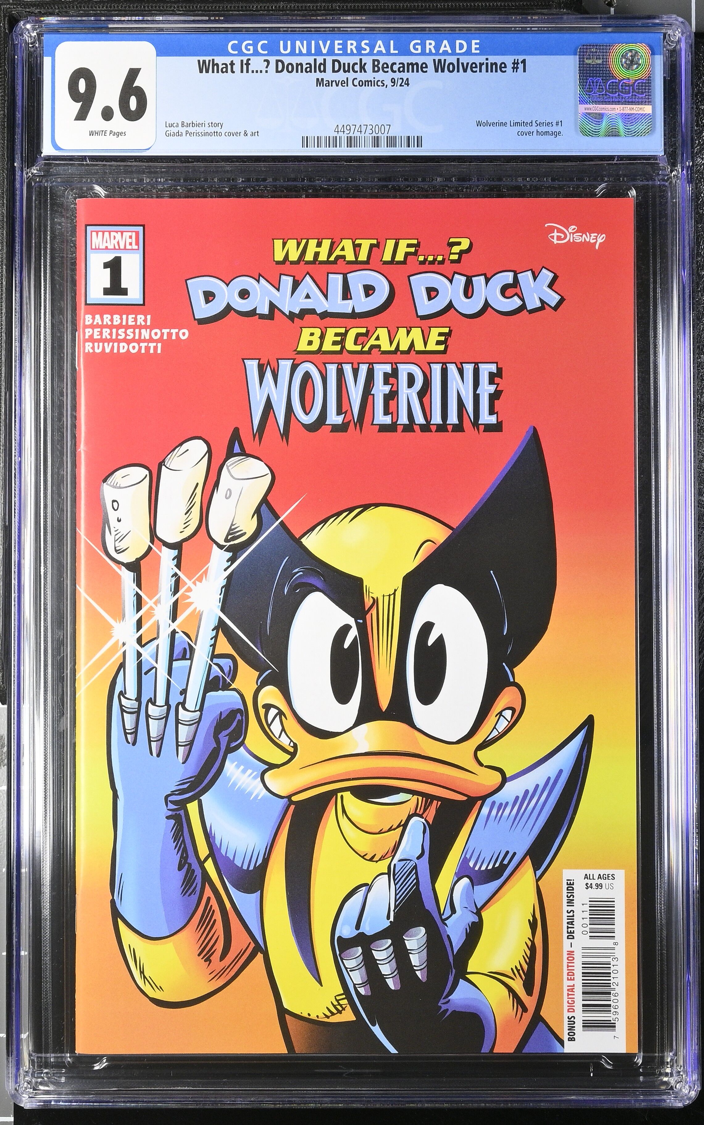 What if...? Donald Duck Became Wolverine #1 CGC 9.6