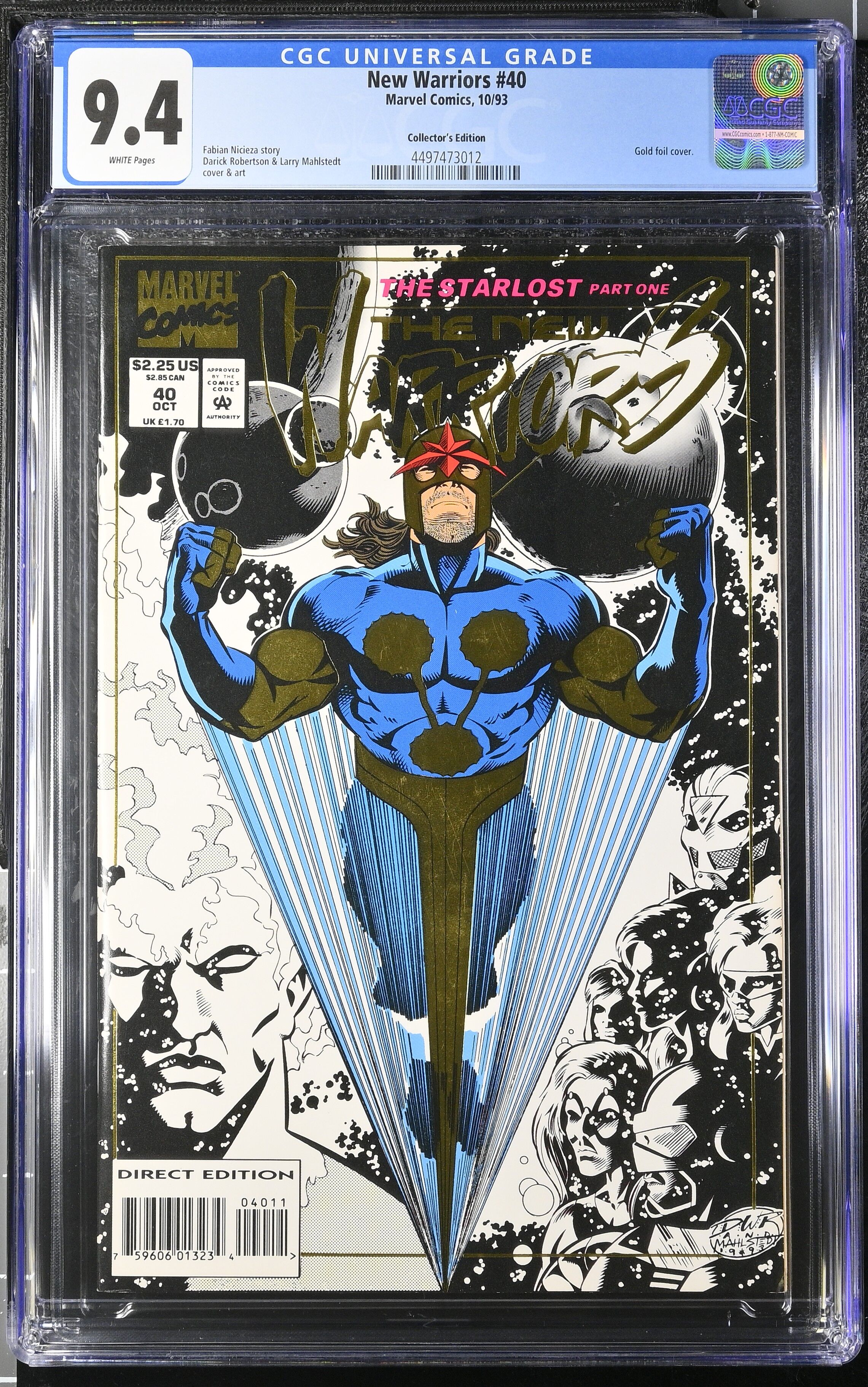 New Warriors #40 CGC 9.4