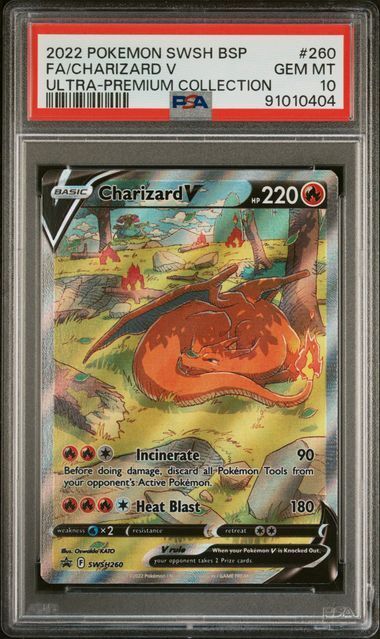 Charizard V #260 - Swsh Black Star Promo - PSA 10 GEM-MT - Pokemon
